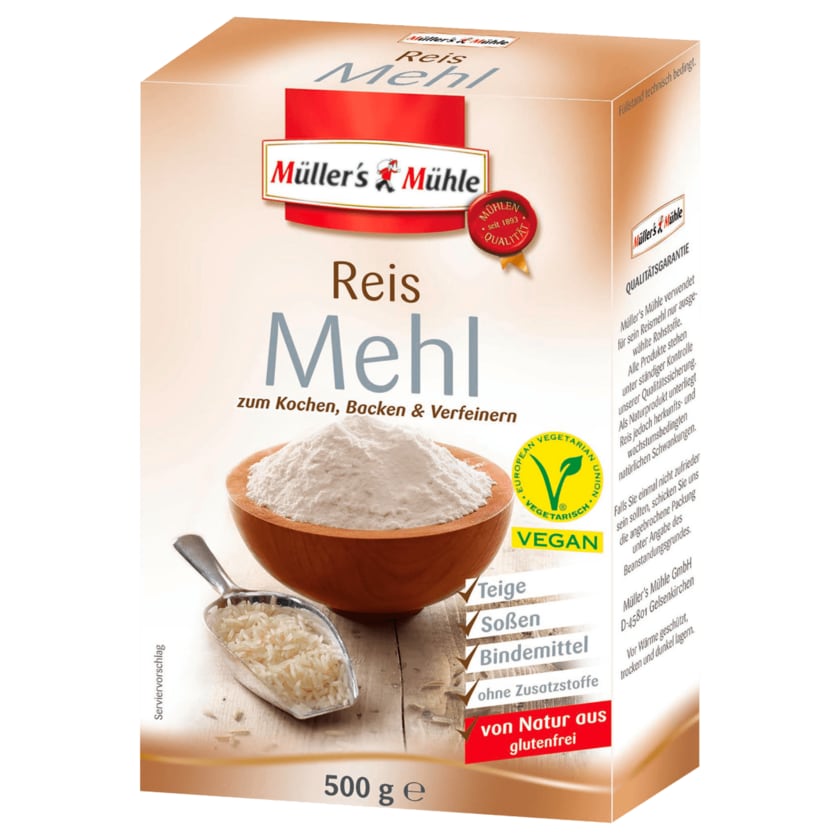 Müller's Mühle Reis Mehl vegan 500g